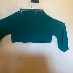 Shein Green crop top. Large